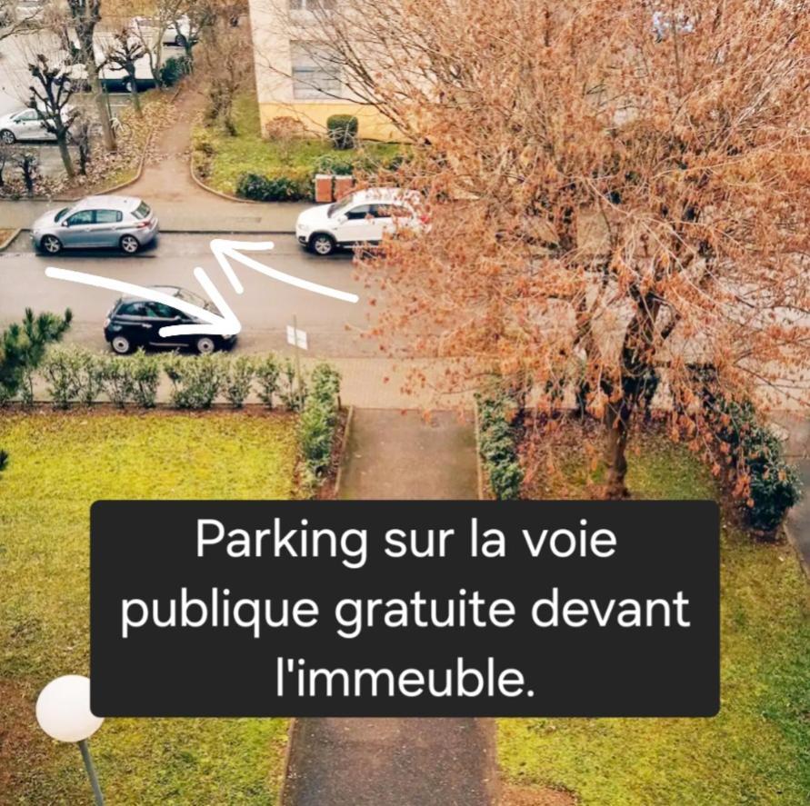 Logement Dans Residence - A 10 Km Du Centre Ville Et A 5 Minute Du Parlement Europeen Avec Parking Gratuit Hoenheim Luaran gambar